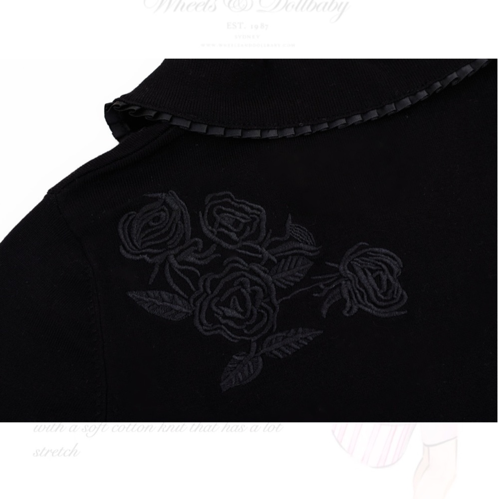 Dita Von Teese Wheels & DollBaby Mademoiselle Onyx Cardigan AU 14 - S/M - Picture 6 of 8